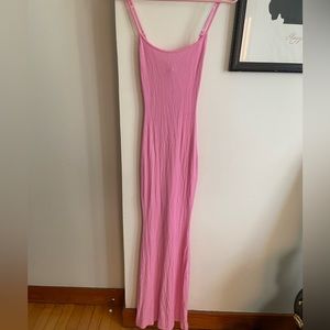 Skims Soft Lounge Long Slip Dress in Bubble Gum